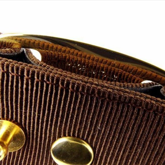 Salvatore Ferragamo belt Vera Brown Nylon Woman Authentic Used Q496 main image 7